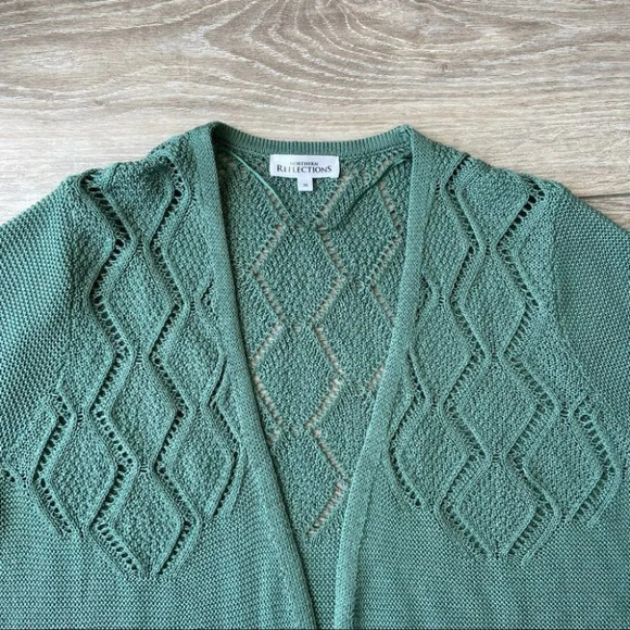 Northern Reflections Lightweight Aran Knit Open Front Cardigan - Picture 7 of 16